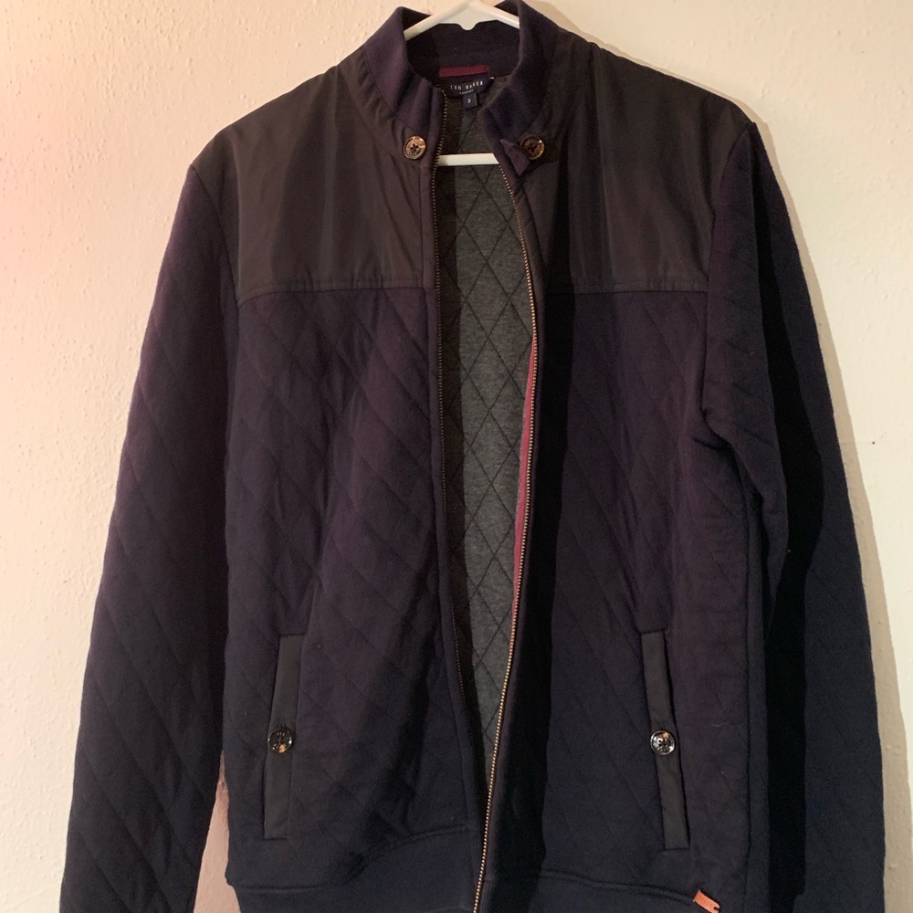 Ted Baker zipped cotton bomber jacket